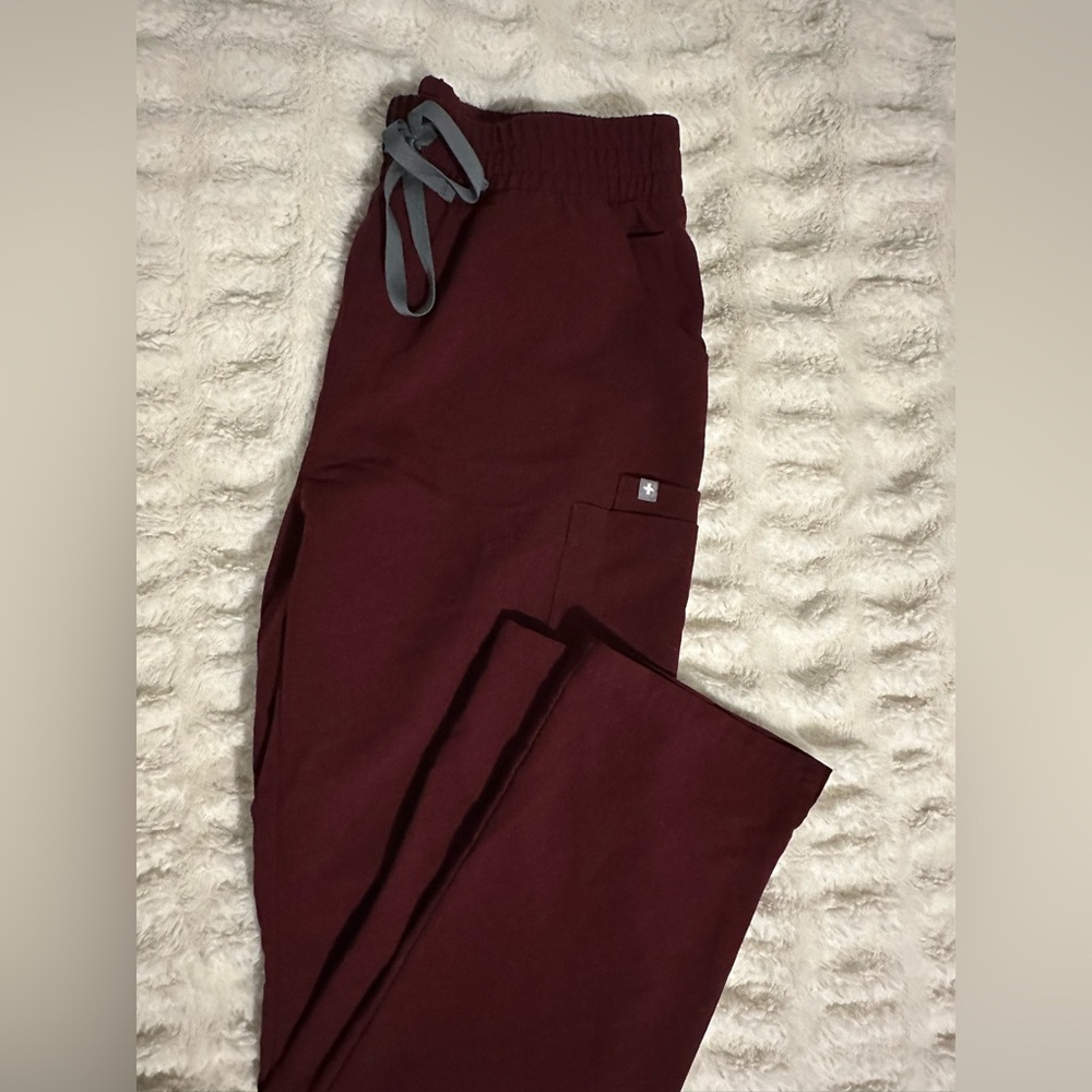 Figs Large Burgundy scrunchie high waisted Yolas